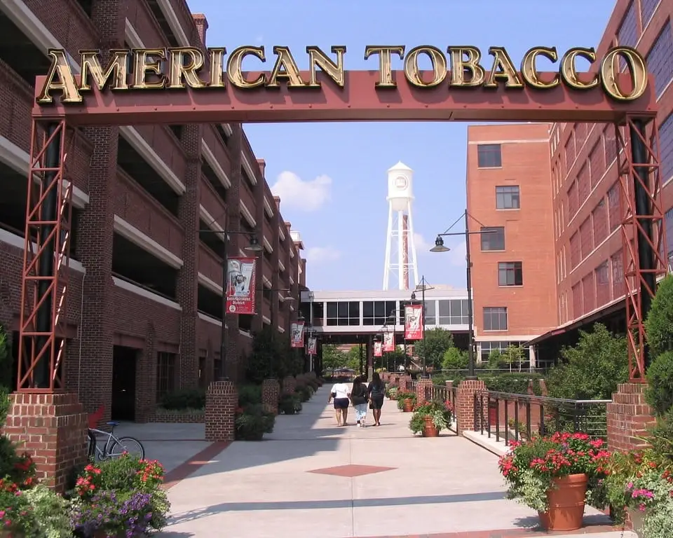 an entrance to the american tobacco company