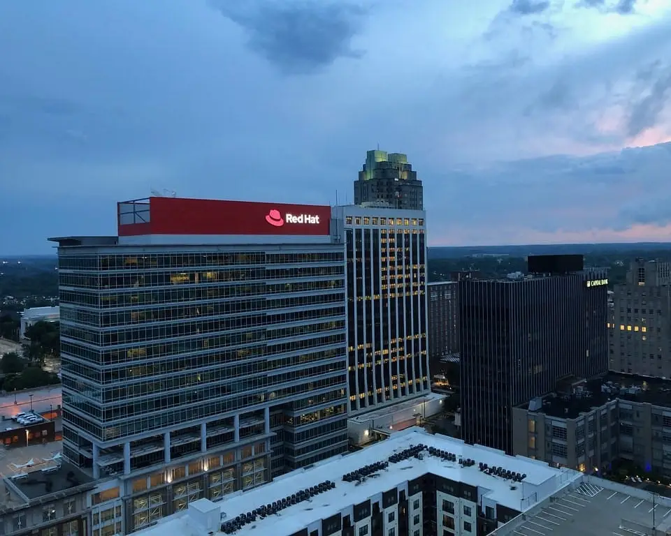 Sap Business One Raleigh North Carolina 6 a view of a city with buildings and a sky scraper