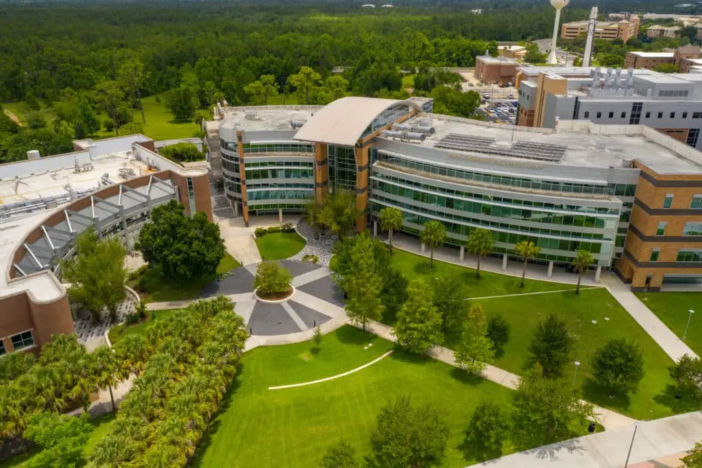 Sap Business One Orlando Florida 6 an aerial view of a campus with trees and buildings